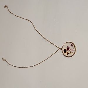 Necklace with real flowers captured in it.. beautiful mix of color. GP